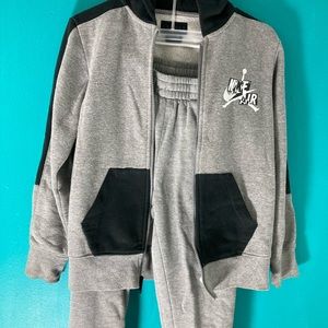 Nike air Jordan pants with jacket grey with black